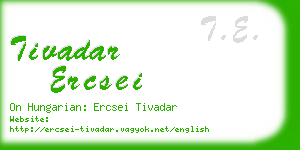 tivadar ercsei business card